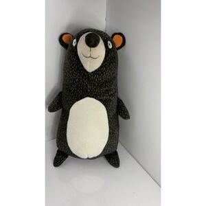Pillowfort Target Large Bear 15.5" Plush Black Gray Stuffed Animal Throw Pillow
